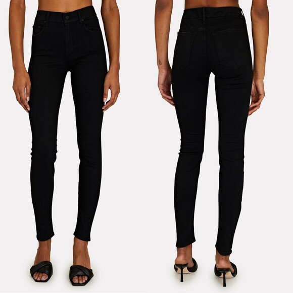 MOTHER The Looker Skinny Black Not Guilty Jeans Size 27 - Picture 2 of 12